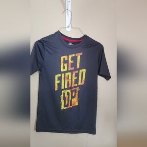 Under Armour Charcoal Tee with Fiery Graphic